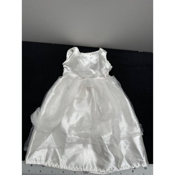 Elegant White Satin & Tulle Doll Dress By Funrise Toy Corp. - Picture 1 of 7